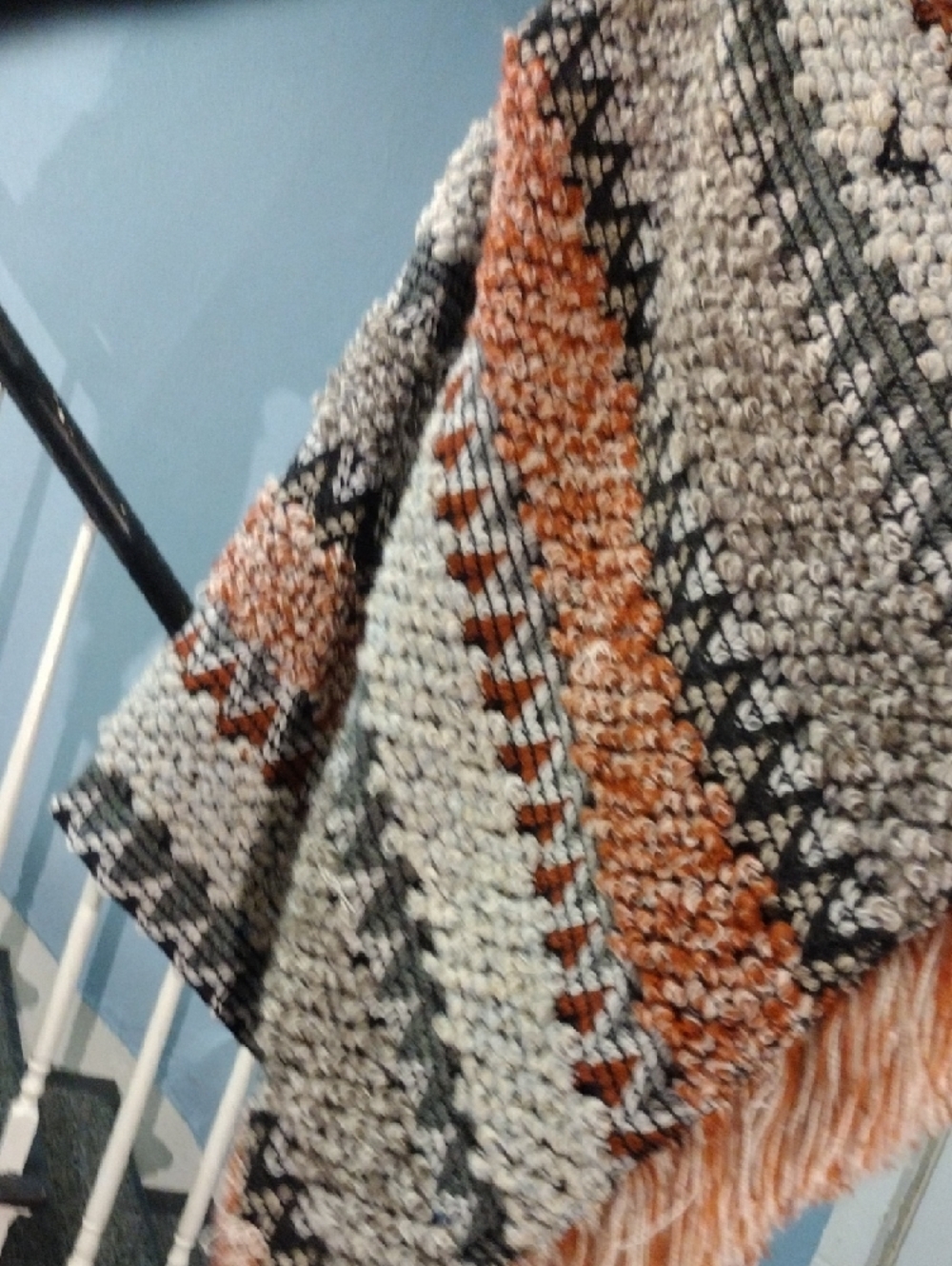 Cozy Knit Fringe Vest in Black, Gray, and Brown - Picture 4 of 9